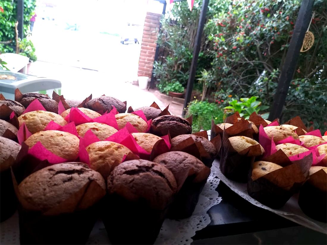 Muffins de vainilla y chocolate